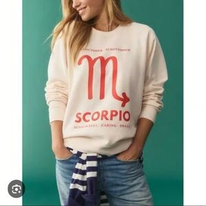 Anthropologie X Catherine O'Sullivan Scorpio Zodiac Sweatshirt